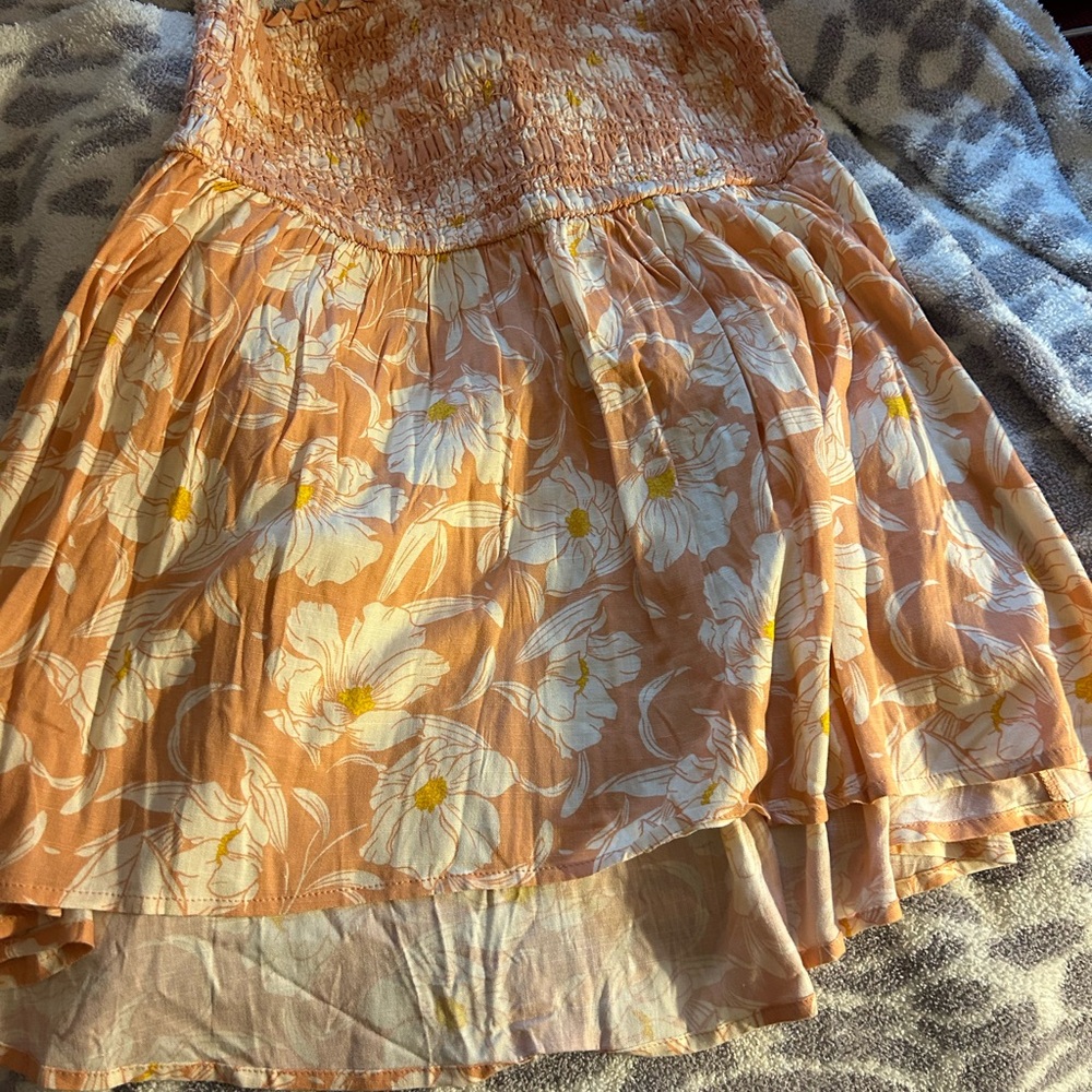 Torrid Peach Floral A-Line Skirt